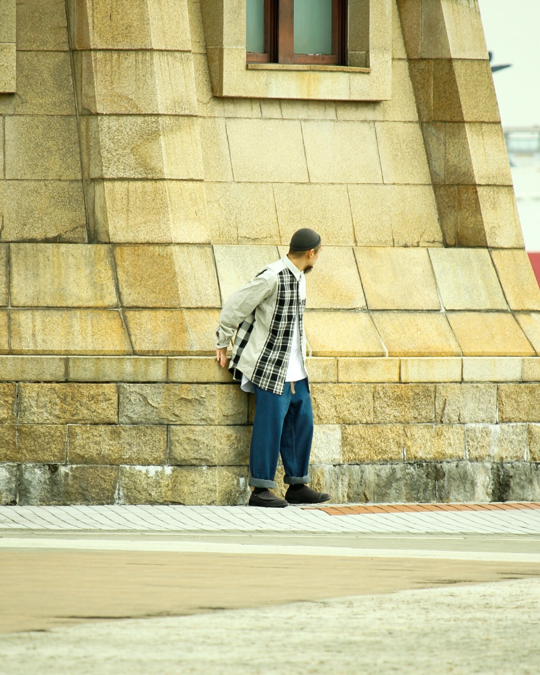 nanamica / Plaid Patchwork Shirt