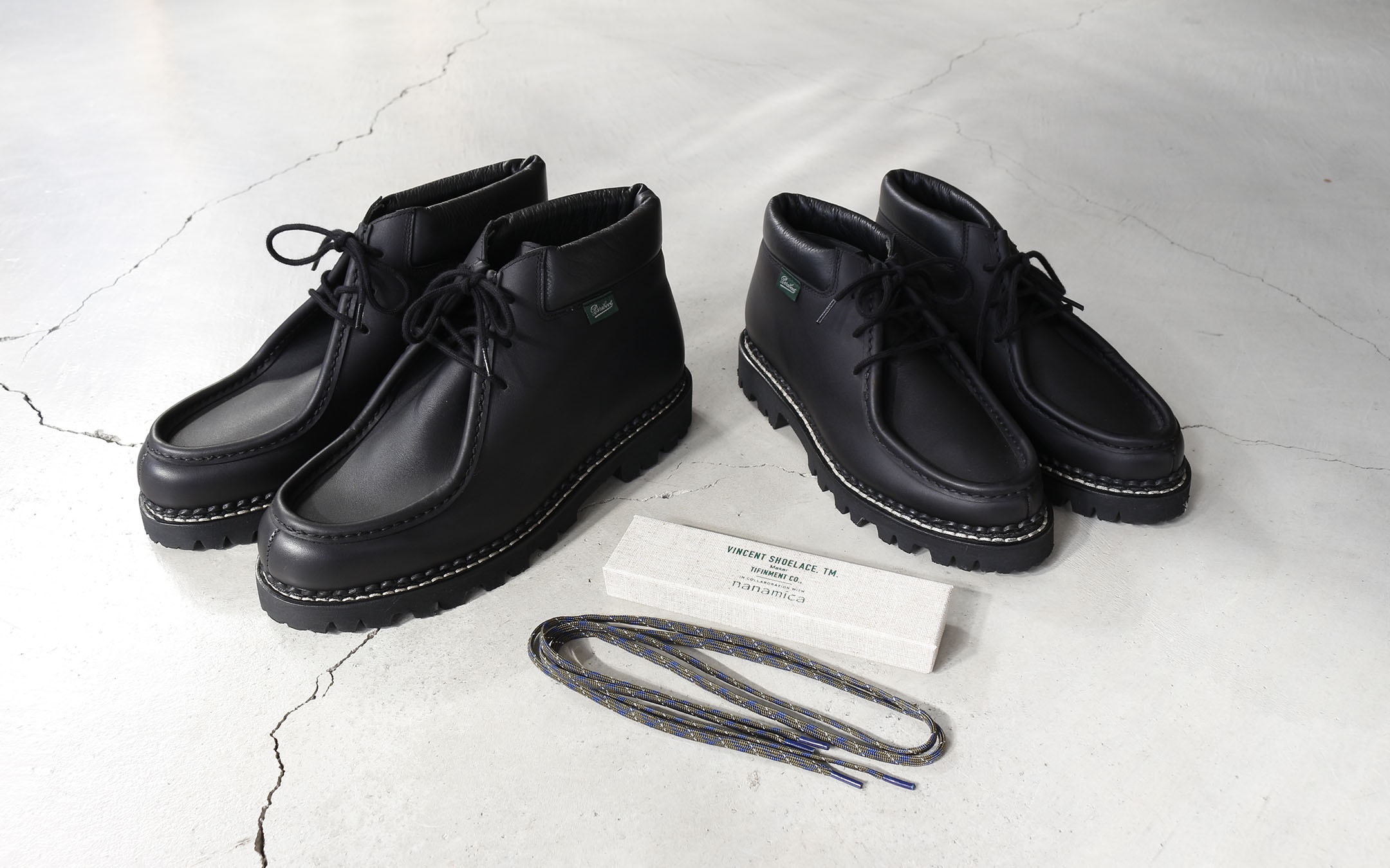 nanamica / nanamica store exclusive product “Paraboot MILLY & MILLA” &  Vincent Shoelace