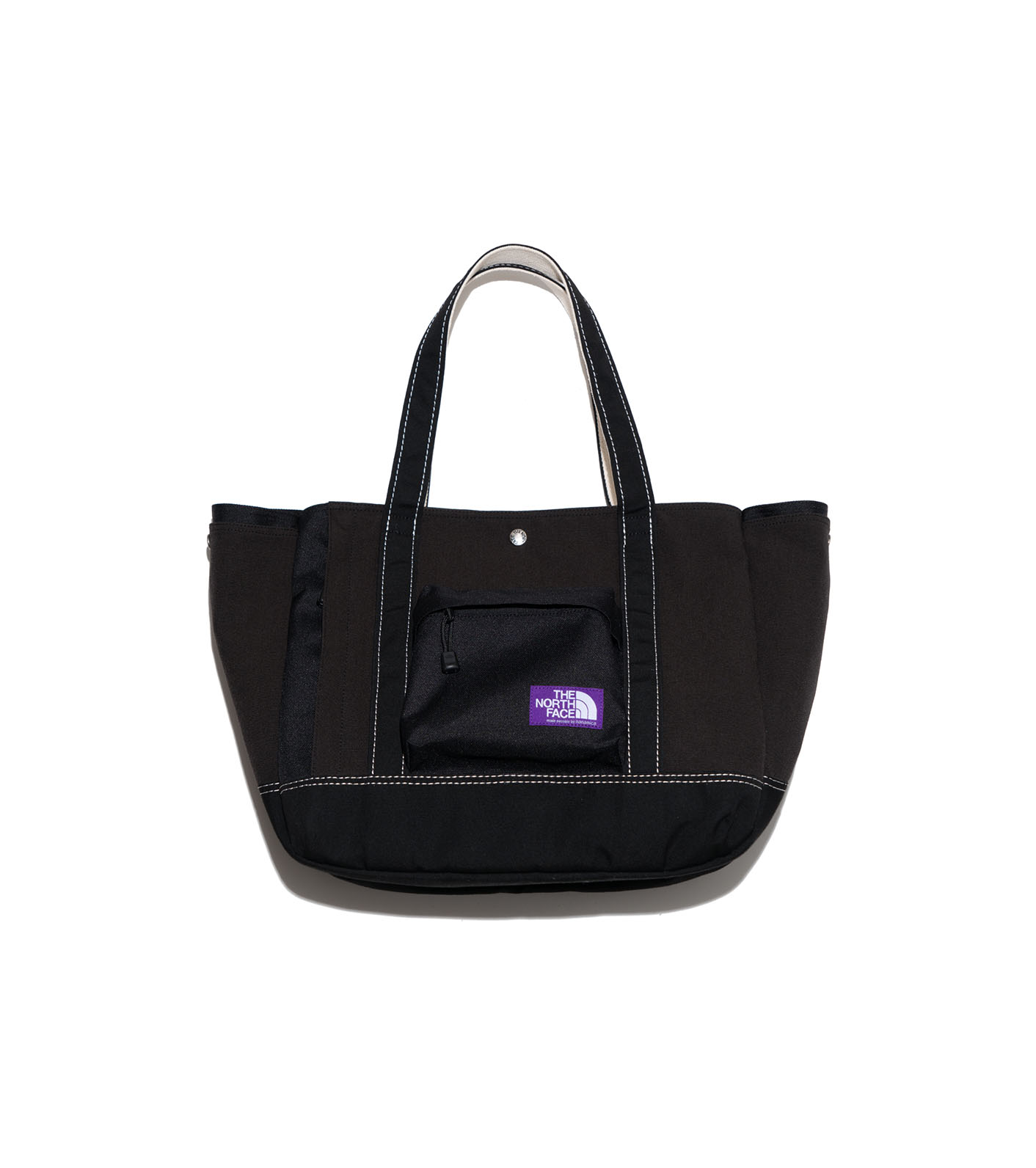 North face purple shop label tote bag