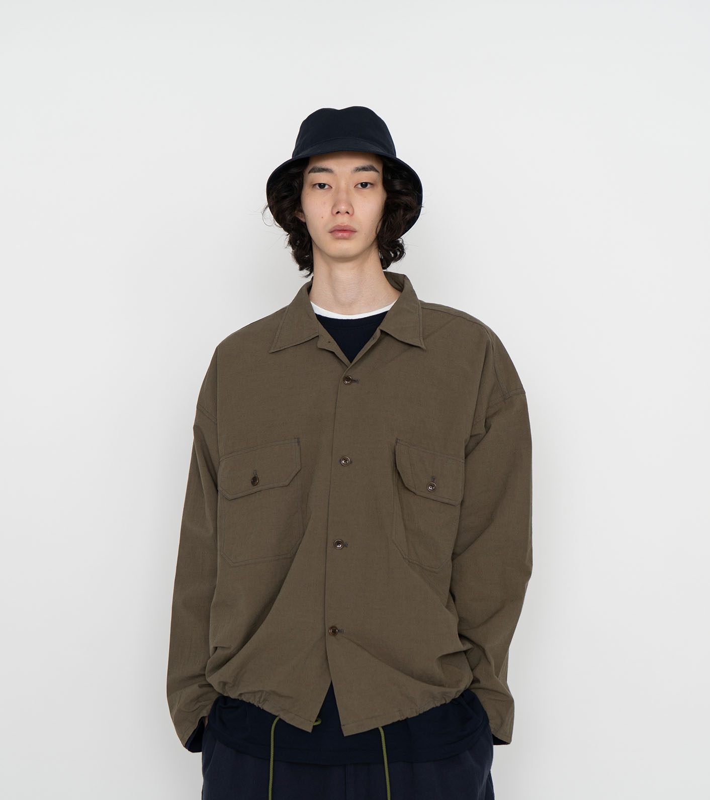 配送無料 nanamica Cotton Wool Deck Shirt ナナミカ - メンズ