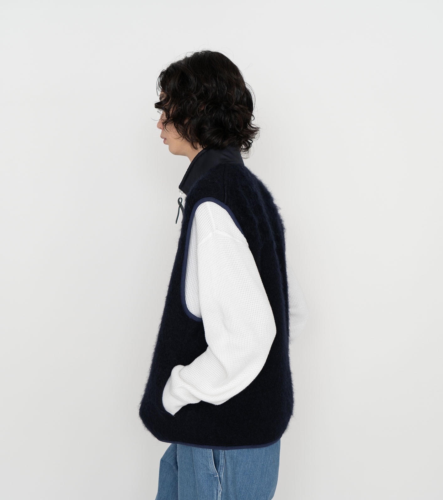 nanamica / Zip-Up Mohair Vest