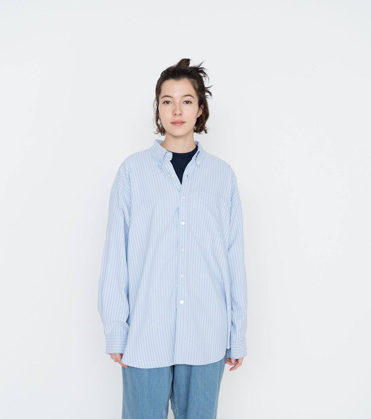 nanamica / Button Down Stripe Wind Shirt