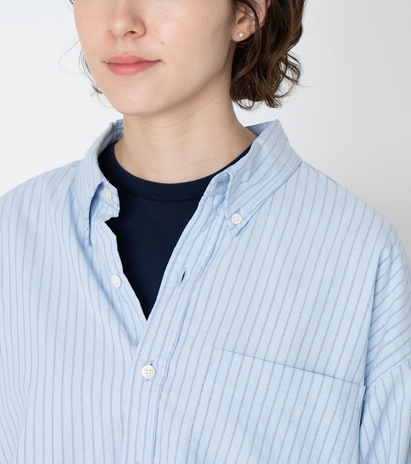 nanamica / Button Down Stripe Wind Shirt