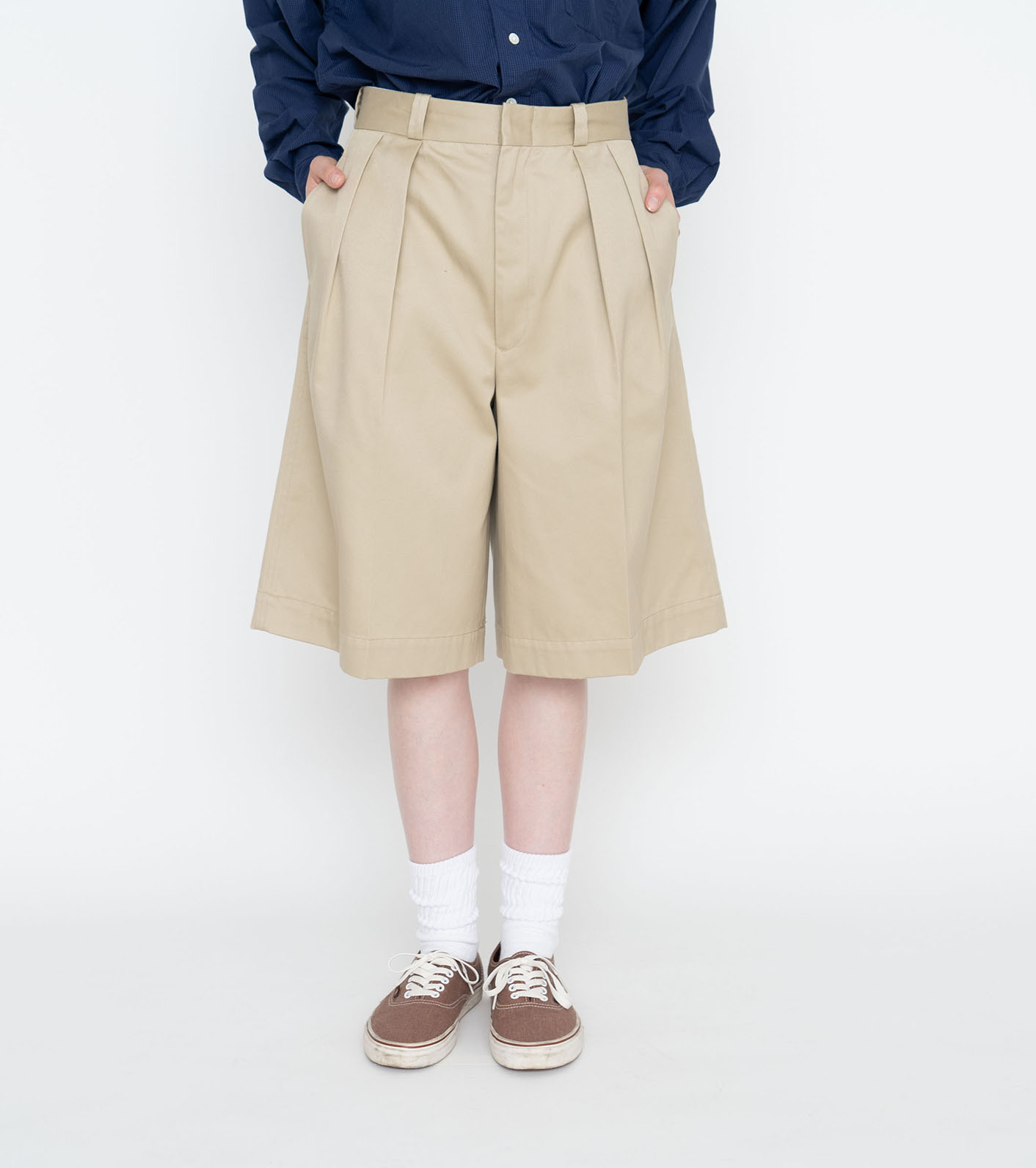 nanamica【新品タグ付き】レディース Double Pleat Chino Shorts