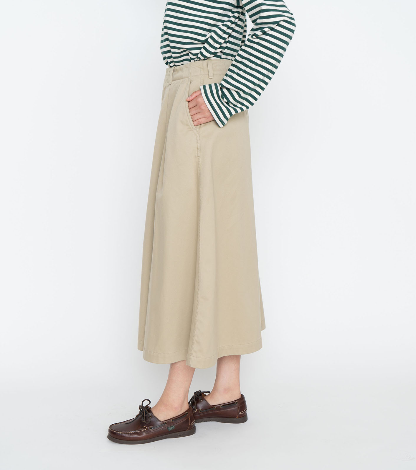 ロングスカートGoodGrief chino skirt with SU - ロングスカート