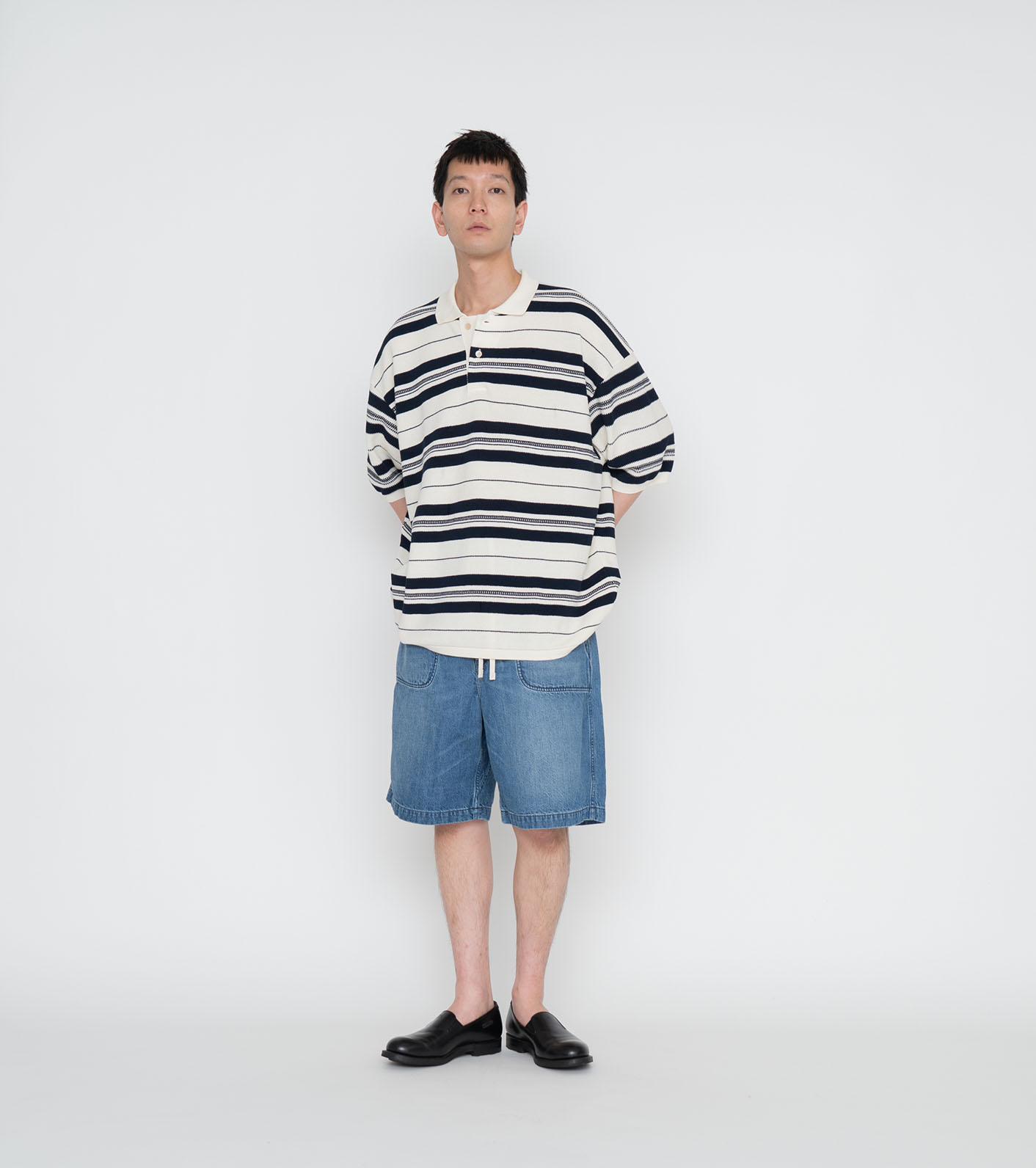nanamica / Stripe Polo Sweater