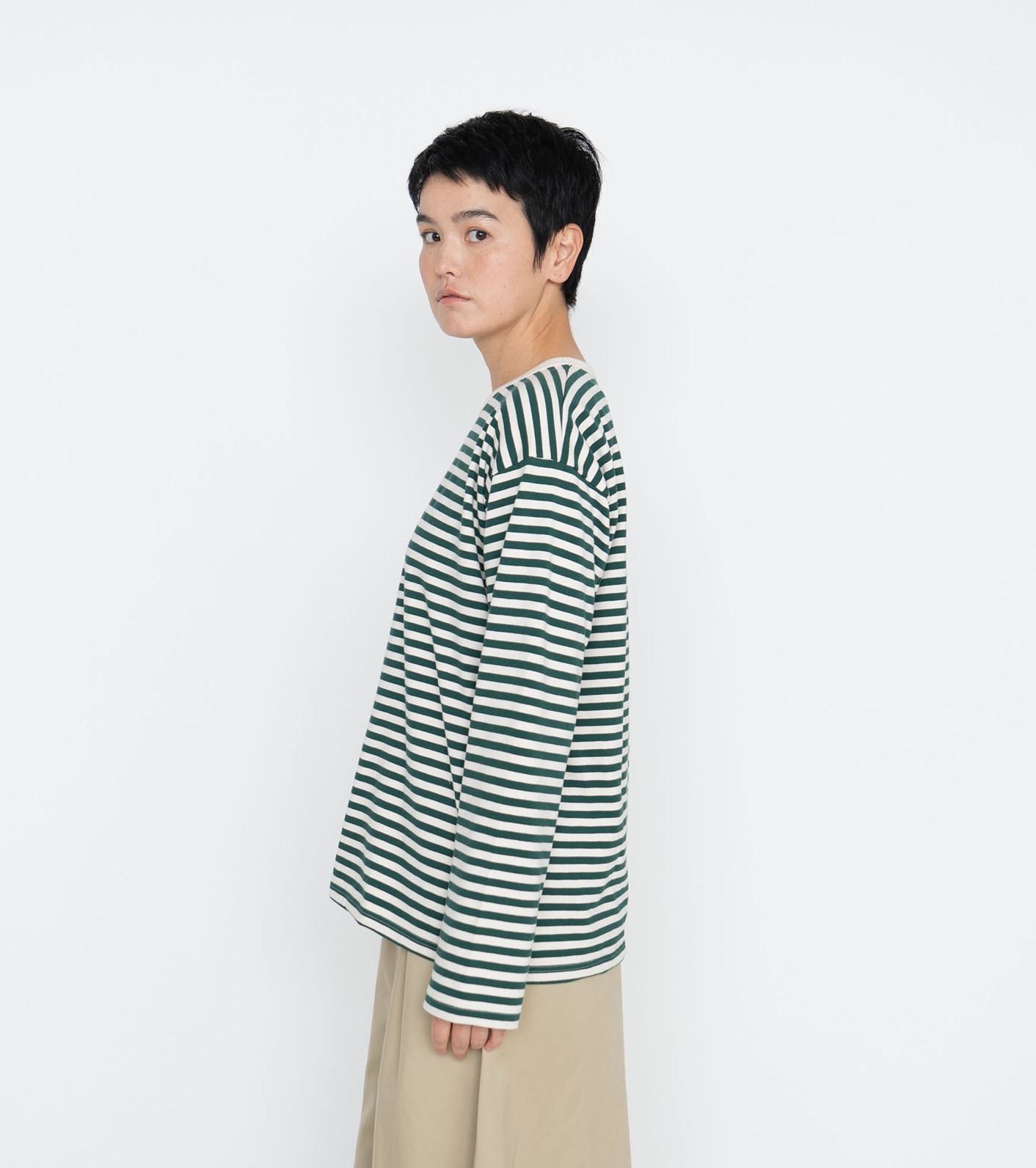 nanamica / COOLMAX Stripe Jersey L/S Tee