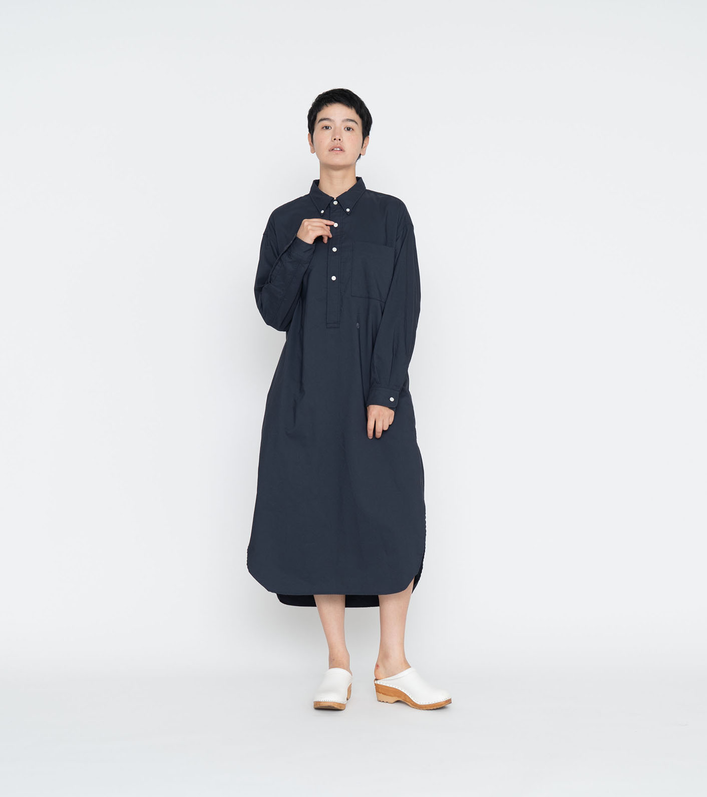 nanamica / Button Down Wind Shirt Dress