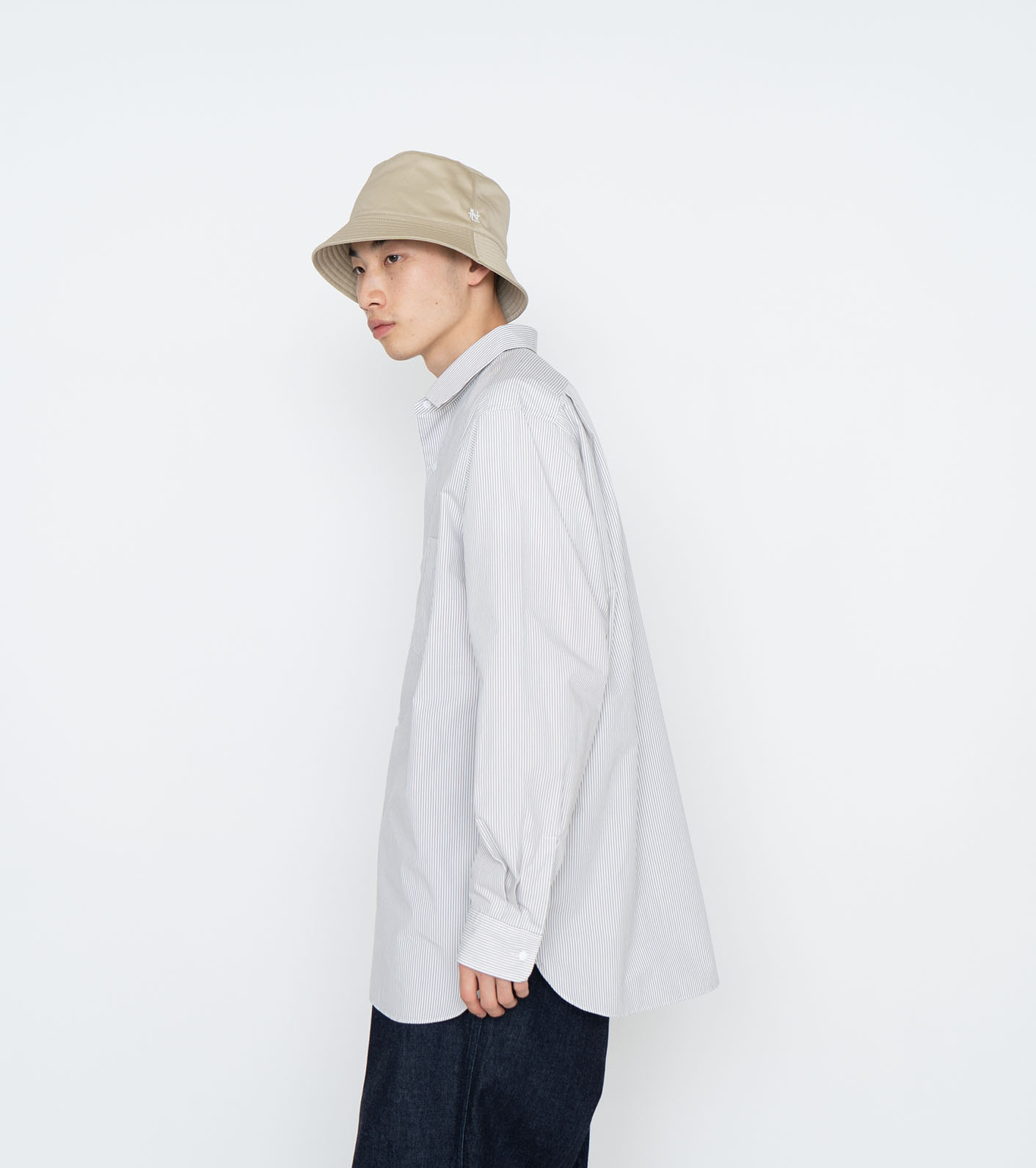 nanamica / Regular Collar Stripe Wind Shirt