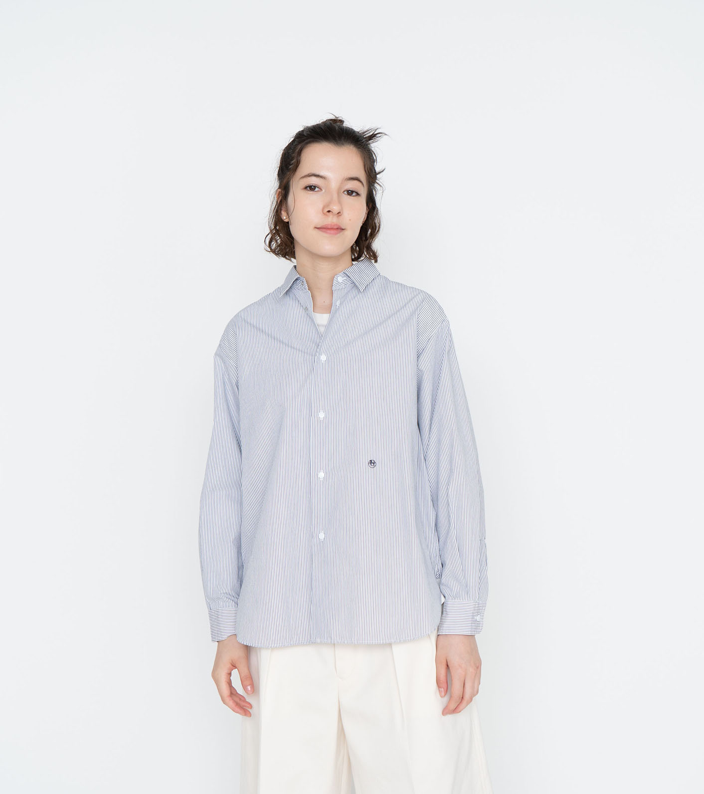 8,930円Regular Collar Stripe Wind Shirt Sサイズ