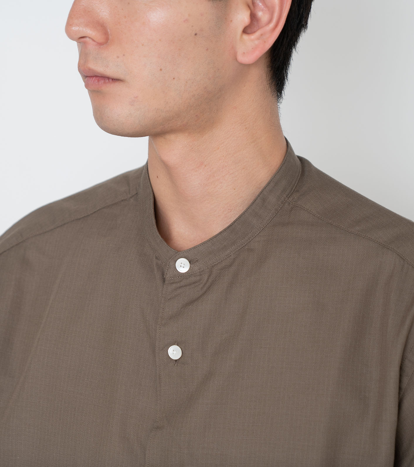 nanamica / Band Collar Panama Shirt