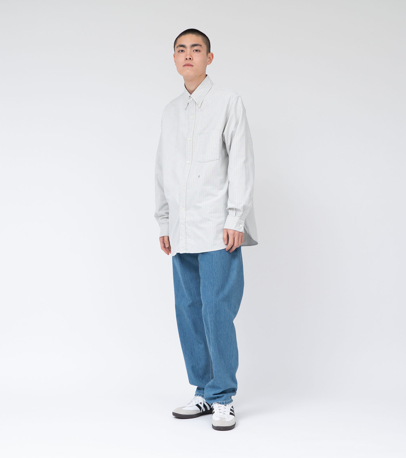 nanamica / Button Down Stripe Wind Shirt