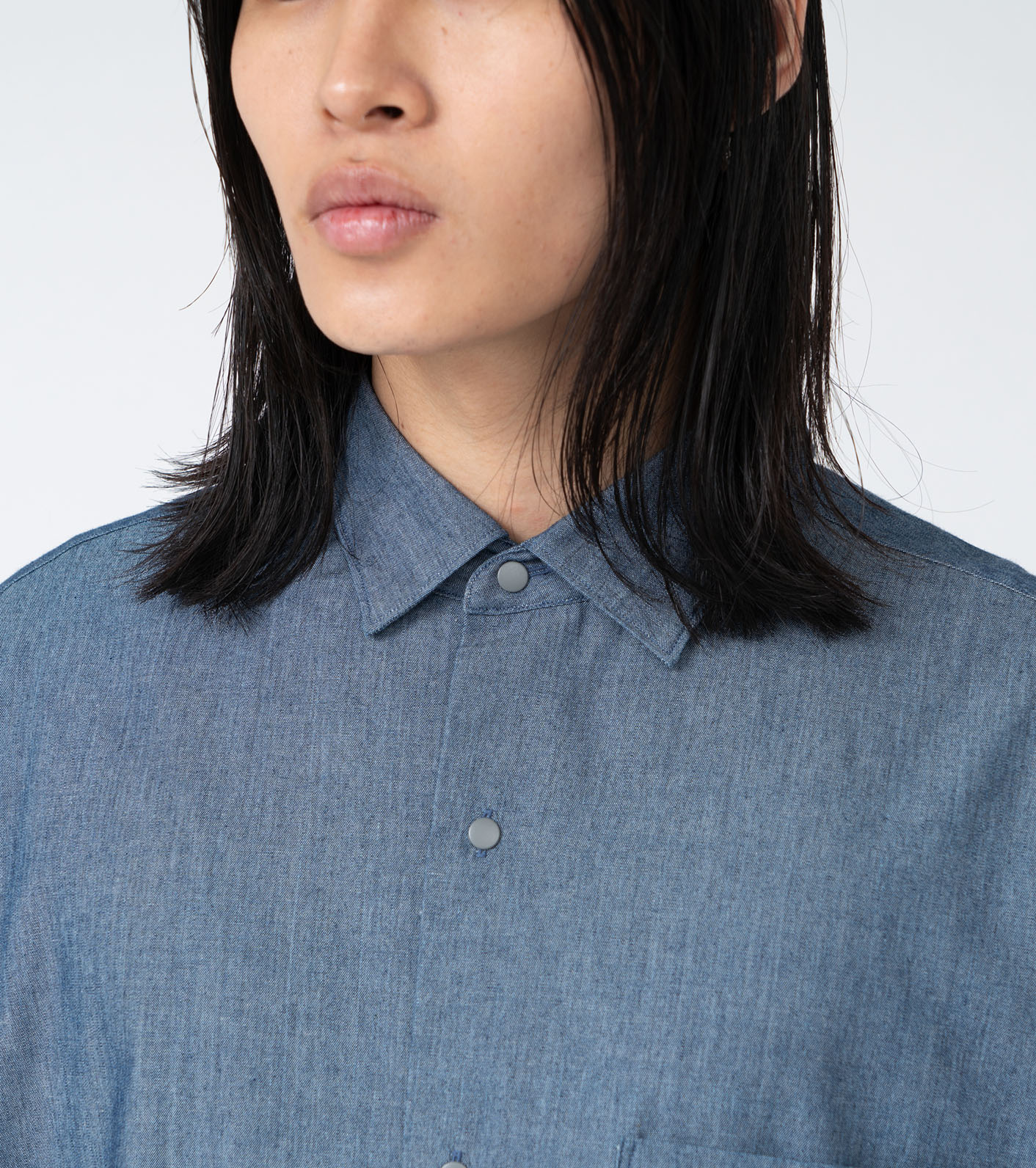 nanamica / Regular Collar Chambray Shirt