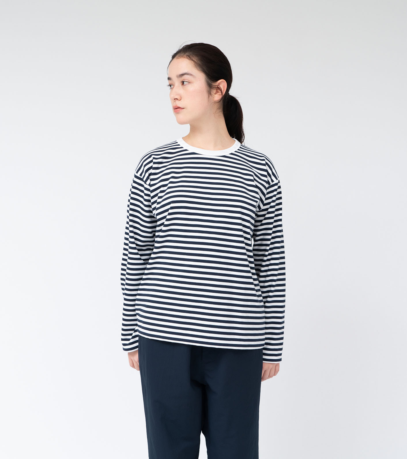 nanamica / COOLMAX Stripe Jersey L/S Tee